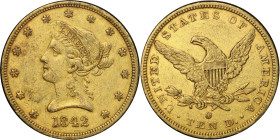 1842-O Liberty Head Eagle. Winter-2. EF-45 (PCGS). CAC.
PCGS# 8587. NGC ID: 262N.
From the Fairmont Collection - Albertine Set.
From the Fairmont C...