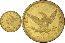 1843-O Liberty Head Eagle. Winter-3. AU-55 (PCGS).
PCGS# 8589. NGC ID: 262R.
From the Fairmont Collection - Albertine Set.
From the Fairmont Collec...