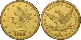 1846/'5'-O Liberty Head Eagle. Winter-3. Repunched Mintmark. AU-53 (PCGS).
PCGS# 8596. NGC ID: 262X.
From the Fairmont Collection - Albertine Set.
...