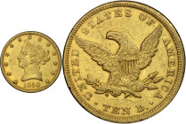 1850 Liberty Head Eagle. Small Date. EF-45 (PCGS).
PCGS# 8604. NGC ID: 2638.
From the Fairmont Collection - Albertine Set.
From the Fairmont Collec...