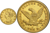 1850-O Liberty Head Eagle. Winter-1. EF-45 (PCGS). CAC.
PCGS# 8605. NGC ID: 2639.
From the Fairmont Collection - Albertine Set.
From the Fairmont C...