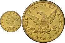 1851-O Liberty Head Eagle. Winter-2. AU-55 (PCGS). CAC.
PCGS# 8607. NGC ID: 263B.
From the Fairmont Collection - Albertine Set.
From the Fairmont C...