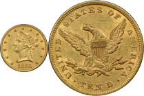 1854 Liberty Head Eagle. AU-58 (PCGS). CAC.
PCGS# 8613. NGC ID: 263G.
From the Fairmont Collection - Albertine Set.
From the Fairmont Collection - ...