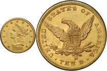 1854-S Liberty Head Eagle. AU-55 (PCGS). CAC.
PCGS# 8615. NGC ID: 263K.
From the Fairmont Collection - Albertine Set.
From the Fairmont Collection ...