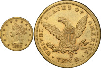 1856-S Liberty Head Eagle. AU-55 (PCGS). CAC.
PCGS# 8621. NGC ID: 263S.
From the Fairmont Collection - Albertine Set.
From the Fairmont Collection ...
