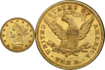 1880-O Liberty Head Eagle. Winter-2. AU-58 (PCGS). CAC.
PCGS# 8689. NGC ID: 265U.
PCGS Population: 22; 17 finer (MS-64 finest). CAC Stickered Popula...