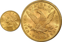 1880-S Liberty Head Eagle. MS-63 (PCGS).
PCGS# 8690. NGC ID: 265V.
From the Fairmont Collection - Albertine Set.
From the Fairmont Collection - Alb...