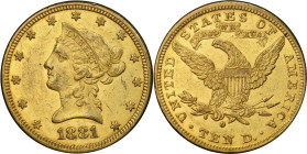 1881-O Liberty Head Eagle. Winter-1, the only known dies. AU-55 (PCGS).
PCGS# 8693. NGC ID: 265Y.
From the Fairmont Collection - Albertine Set.
Fro...