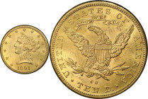 1891-CC Liberty Head Eagle. MS-62 (PCGS).
PCGS# 8720. NGC ID: 266U.
From the Fairmont Collection - Albertine Set.
From the Fairmont Collection - Al...