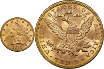1892 Liberty Head Eagle. MS-63 (PCGS). CAC.
PCGS# 8721. NGC ID: 266V.
From the Fairmont Collection - Albertine Set.
From the Fairmont Collection - ...