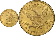 1906-O Liberty Head Eagle. Winter-1, the only known dies. MS-62 (PCGS). CAC.
PCGS# 8761. NGC ID: 2686.
From the Fairmont Collection - Albertine Set....