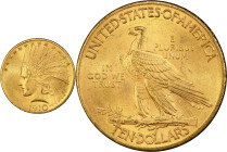 1910 Indian Eagle. MS-64 (PCGS).
PCGS# 8865. NGC ID: 28GR.
From the Fairmont Collection - Albertine Set.
From the Fairmont Collection - Albertine S...