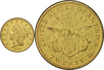 1850-O Liberty Head Double Eagle. Winter-3. AU-50 (PCGS). CAC.
PCGS# 8903. NGC ID: 268G.
CAC Stickered Population: 5; 16.
From the Fairmont Collect...