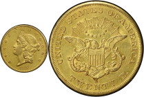 1852-O Liberty Head Double Eagle. Winter-1, the only known dies. AU-55 (PCGS).
PCGS# 8907. NGC ID: 268L.
From the Fairmont Collection - Albertine Se...