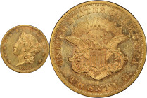 1865 Liberty Head Double Eagle. MS-61 (PCGS).
PCGS# 8943. NGC ID: 269U.
From the Fairmont Collection - Albertine Set.
From the Fairmont Collection ...
