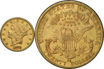 1879-CC Liberty Head Double Eagle. AU-53 (PCGS). CAC.
PCGS# 8989. NGC ID: 26B7.
CAC Stickered Population: 2; 14.
From the Fairmont Collection - Alb...