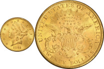 1893-S Liberty Head Double Eagle. MS-63 (PCGS). CAC.
PCGS# 9024. NGC ID: 26CA.
From the Fairmont Collection - Albertine Set.
From the Fairmont Coll...