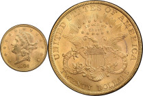 1894 Liberty Head Double Eagle. MS-63 (PCGS). CAC.
PCGS# 9025. NGC ID: 26CB.
From the Fairmont Collection - Albertine Set.
From the Fairmont Collec...