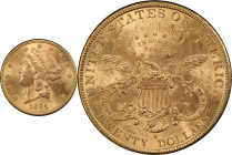 1895-S Liberty Head Double Eagle. MS-62 (PCGS). CAC.
PCGS# 9028. NGC ID: 26CE.
From the Fairmont Collection - Albertine Set.
From the Fairmont Coll...