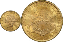 1897-S Liberty Head Double Eagle. MS-63 (PCGS).
PCGS# 9032. NGC ID: 26CJ.
From the Fairmont Collection - Albertine Set.
From the Fairmont Collectio...