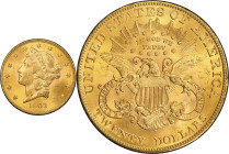 1903 Liberty Head Double Eagle. MS-65 (PCGS).
PCGS# 9043. NGC ID: 26CW.
From the Fairmont Collection - Albertine Set.
From the Fairmont Collection ...
