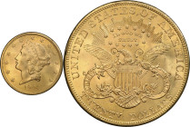 1904 Liberty Head Double Eagle. MS-65 (PCGS).
PCGS# 9045. NGC ID: 26CY.
From the Fairmont Collection - Albertine Set.
From the Fairmont Collection ...