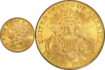 1904-S Liberty Head Double Eagle. MS-64 (PCGS).
PCGS# 9046. NGC ID: 26CZ.
From the Fairmont Collection - Albertine Set.
From the Fairmont Collectio...