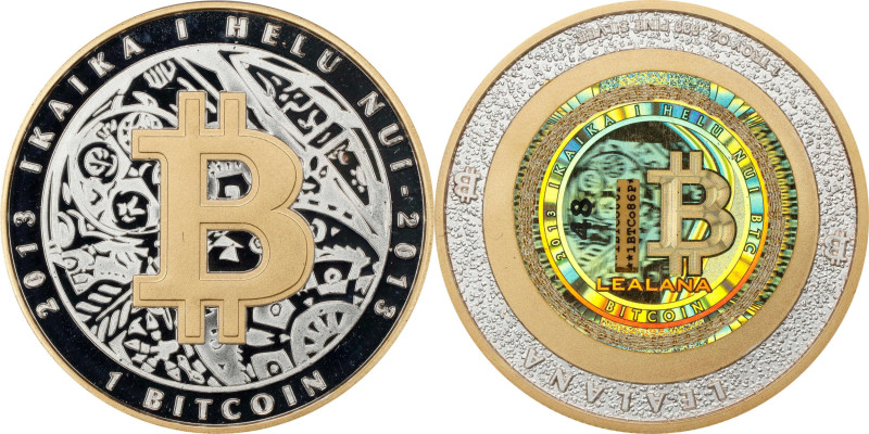 2013 Lealana "Gold B" 1 Bitcoin. Loaded. Firstbits 1BTCo86P. Serial No. 48. Blac...