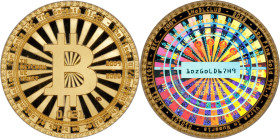 2022 1HoDLCLUB Gold "Poker Chip" 0.021 Bitcoin. Loaded. Firstbits 1ozGoLD6. Serial No. 26. Struck in 1oz 999.9 Fine Gold. MS-69 PL (ICG).
PCGS# 89329...
