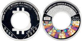 2022 Rarity Check "Lost Coin" 0.001 Bitcoin. Loaded. Serial No. 111. Zinc Alloy. MS-69 PL (ICG).
PCGS# 895097.
*Loaded cryptocurrency coins will be ...