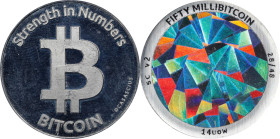 2013 SerpCoin 0.05 Bitcoin. Loaded. Firstbits 14uoWmnJW. Serial No. 28. Version 2. Aluminum. MS-63 PL (ICG).
*Loaded cryptocurrency coins will be res...