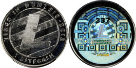 2013 Lealana 1 Litecoin. Loaded. Firstbits LXNZyf41. Serial No. 337. Green Address. Nickel Brass. MS-67 (PCGS).
PCGS# 902815.
PCGS Population: 14; 1...