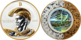 Unfunded 2016 Lealana "King Kam" 1 Bitcoin. Buyer-Funded. Firstbits 1PV94ivD. Serial No. 38. Select Gilt Finish .999 Fine Silver. Reverse Proof-67 (PC...
