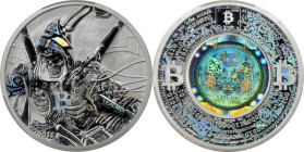 Unfunded 2023 Lealana "Grim Reaper" 0.2020 Bitcoin. Buyer Funded. Firstbits 1DkdHyZh. Serial No. 8. Rainbow Finish. 2oz 999 Fine Silver. Reverse Proof...