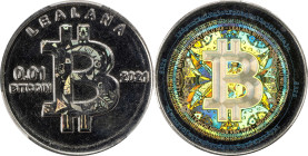 Unfunded 2021 Lealana "Bitcoin Cent" 0.01 Bitcoin. Firstbits 1K6yvrCA Serial No. 326. Buyer Funded. Rainbow Design A. Nickel Brass. MS-66 (PCGS).
PCG...