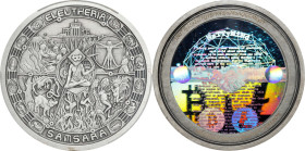 2018 NattyMind "Samsara" Crypto Wallet. Serial No. 55. Antiqued Finish. 5oz .999 Fine Silver. MS-68 (PCGS).
PCGS# 938742.
PCGS Population: 1; none f...
