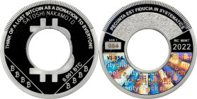 Unfunded 2022 Rarity Check "Lost Coin" 0.001 Bitcoin. Serial No. 054. Zinc Alloy. Proof-69 Deep Cameo (PCGS).
PCGS# 938572.
PCGS Population: 4; none...