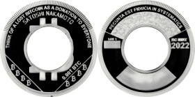 Unfunded 2022 Rarity Check DIY "Lost Coin" 0.001 Bitcoin. Zinc Alloy. Proof-69 Deep Cameo (PCGS).
PCGS# 938575.
PCGS Population: 3; none finer.