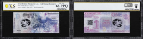 Unfunded 2023 Polymerbit 0.001 Bitcoin Banknote. Prague Conference Sample. Serial No. A000027. Gem Uncirculated 66 PPQ (PCGS).
PCGS# 162191.
PCGS Po...