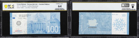 Unfunded 2017 Polymerbit 0.1 Bitcoin Banknote. CoinFestUK Test Print. Serial No. A0033. Choice Uncirculated 64 PPQ (PCGS).
PCGS# 162194.
PCGS Popula...