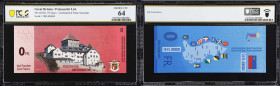 2022 Polymerbit 0 Francs Liechtenstein Souvenir Note. Serial No. 18FL000000. Choice Uncirculated 64, Ink Annotation (PCGS).
PCGS# 162193.
PCGS Popul...