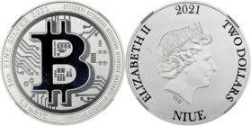 2021 Niue "Bitcoin" Commemorative $2. Silver. Proof-67 Ultra Cameo (NGC).
NGC ID: FGN9.
