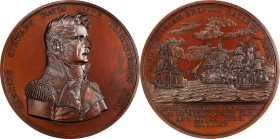 "1815" (post-1885) Captain Charles Stewart / USS Constitution vs. HMS Levant and Cyane Medal. Julian NA-22. Bronze. Choice Mint State.
From the Estat...