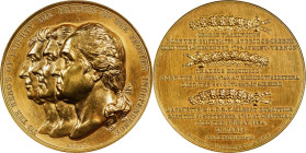 Electrotype Copy "1834" Washington Cercle Britannique Heroes of Liberty Medal. After Musante GW-149, Baker-196. Gilt. Mint State, Harshly Cleaned.
Fr...