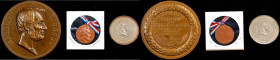 Lot of (3) Washington and Lincoln Medals.
From the Estate of Harry Garrison. 
From the Estate of Harry Garrison.