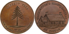 Undated (ca. 1858) Sage's Historical Token. No. 10, Washington's Headquarters at Tappan. Original. Bowers-10, Musante GW-275, Baker-Unlisted. Die Stat...