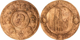 1908 Centennial of the Catholic Diocese of New York Medal. By J. Edouard Roine. Miller-21. Bronze. Mint State.
From the Dick Johnson Collection.
Fro...