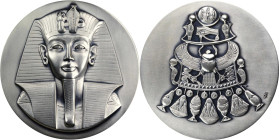 1977 Tutankhamun Medal. Silver. By Stephen Robin. Alexander-SOM 96. Silver. Edge G, var. Choice Mint State.
From the Dick Johnson Collection.
From t...