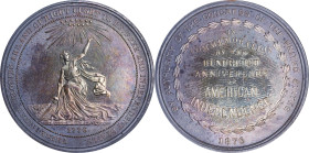 1876 U.S. Centennial Exposition. Official Medal, with Original Presentation Case. HK-20, SH 2-1 S, Julian CM-10. Rarity-6. Silver. Mint State.