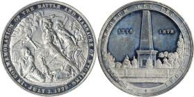 1878 Wyoming Battle & Massacre Centennial Medal. HK-121. Rarity-5. White Metal. MS-61 (PCGS).